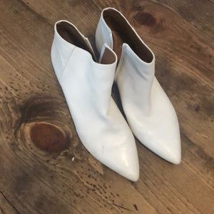 Franco Sarto white booties